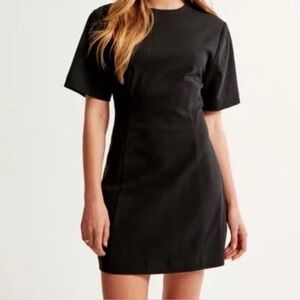 Abercrombie & Fitch Black Sheath Mini Dress Crew Neck
